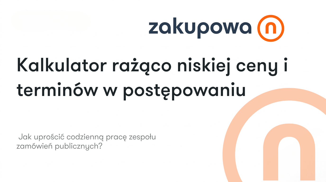 Kalkulator rażąco niskiej ceny i terminy