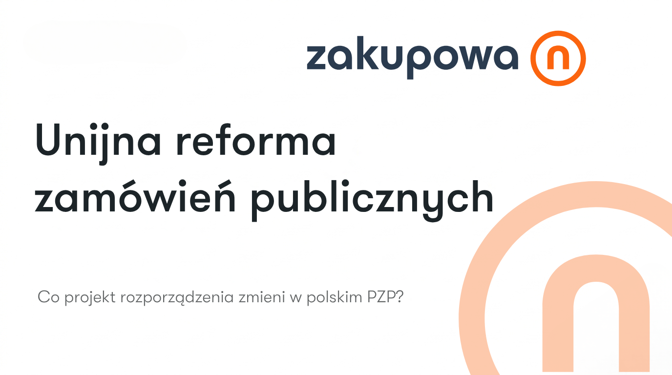 Unijna reforma  zamówień publicznych